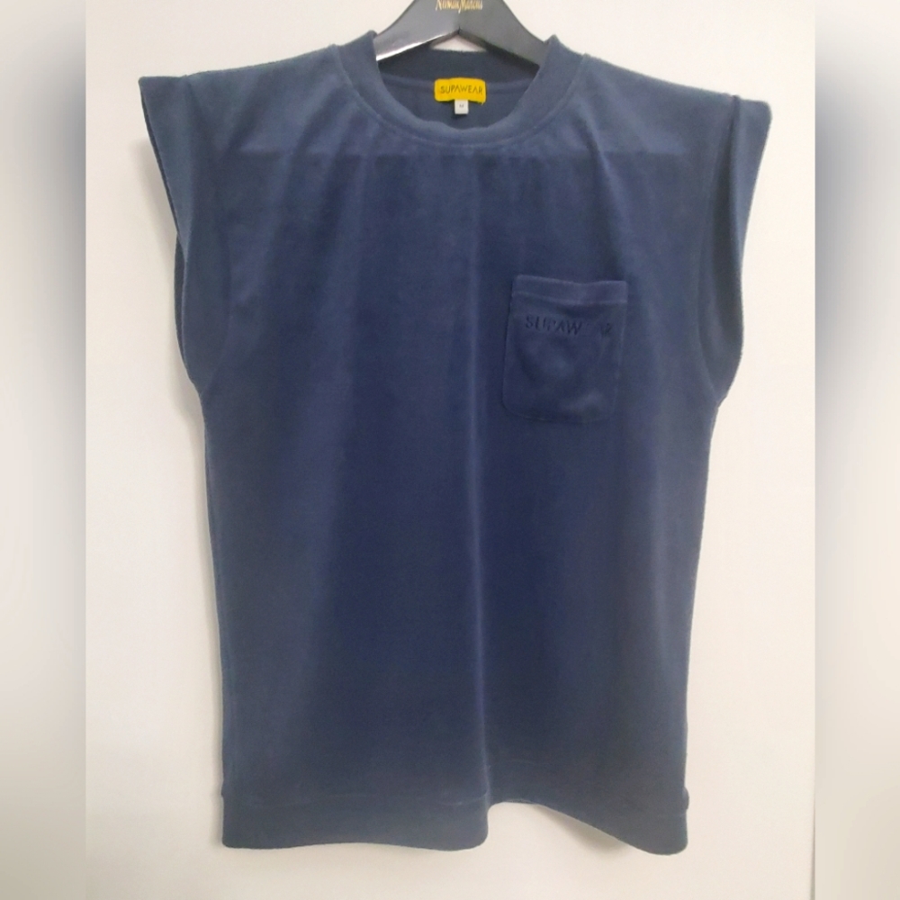 Supaware Terry Towelling Tank - Navy